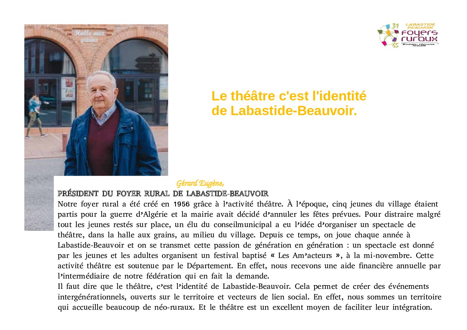 On parle du FRLB (Foyer rural de Labastide Beauvoir)