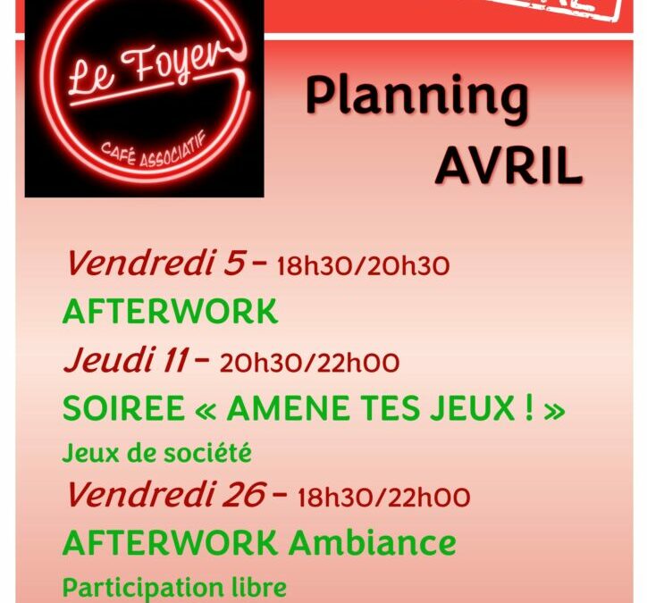 Programme 2024  Café Associatif  “Le Foyer”