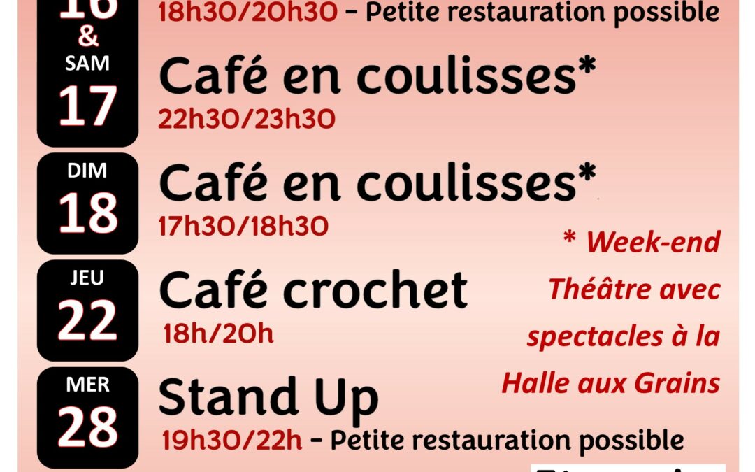 Programme du Café associatif ” LE FOYER”