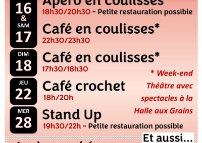 Programme du Café associatif ” LE FOYER”