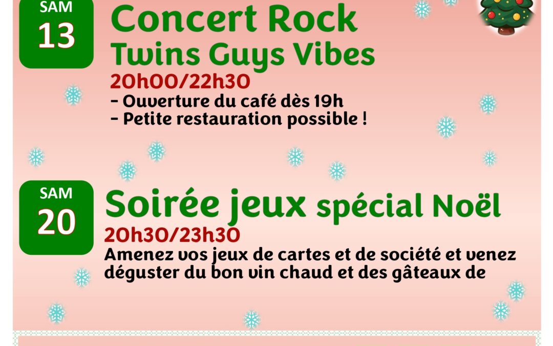 Programme du Café associatif ” LE FOYER”