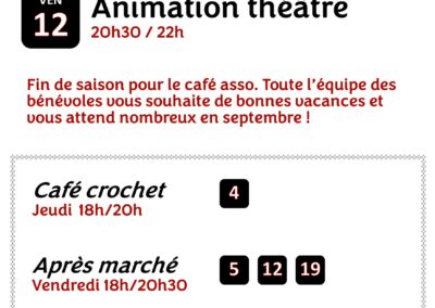 Programme du Café associatif ” LE FOYER”